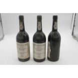 Graham's vintage port, 1975, three bottles