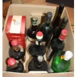 Mixed lot to include Drambuie liqueur, three bottles; Carolans Irish Cream, one bottle;