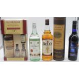 Bell's Blended Scotch Whisky, 100cl, 40%, one bottle; Bacardi Rum, 100cl, 40%, one bottle;