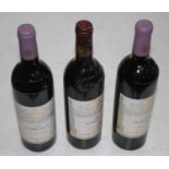 Château Lascombes; 1994, Margaux, one bottle; 1996, one bottle; and 1997, one bottle (3)