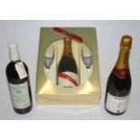 G.H. Mumm & Co NV Brut champagne, one bottle in presentation carton; Louis Bernard NV Brut