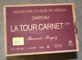 Bernard Magrez Château La Tour Carnet, 2011, Haute Medoc, six bottles (OWC)