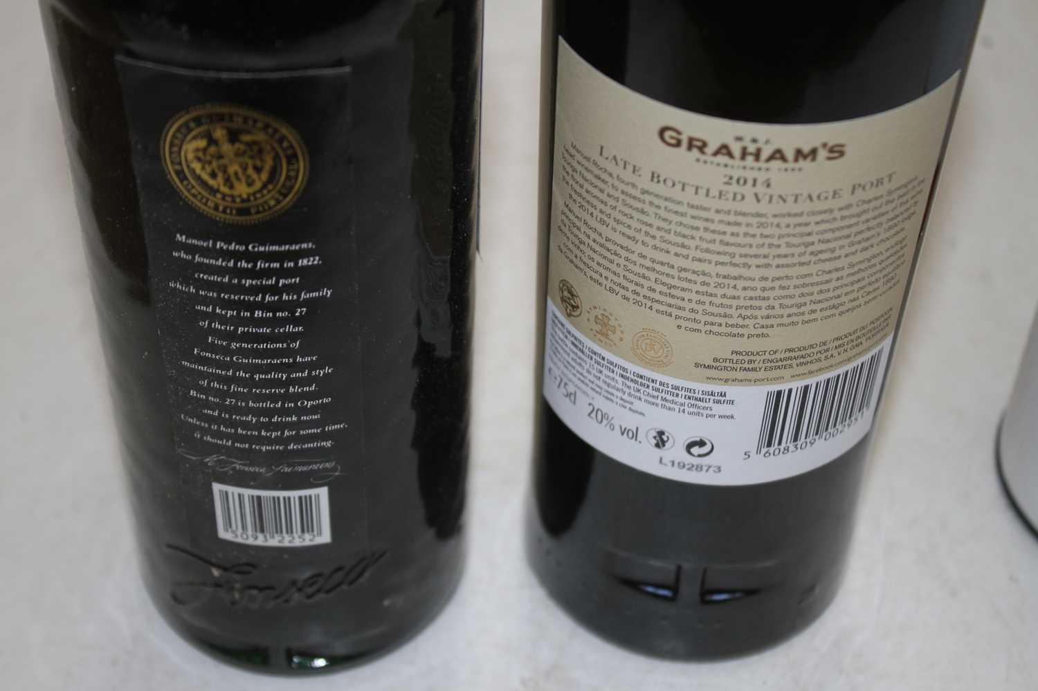 Fonseca Bin No.27 Fine Reserve port, one bottle (OWC); Graham's LBV port, 2014, one bottle in - Image 6 of 6