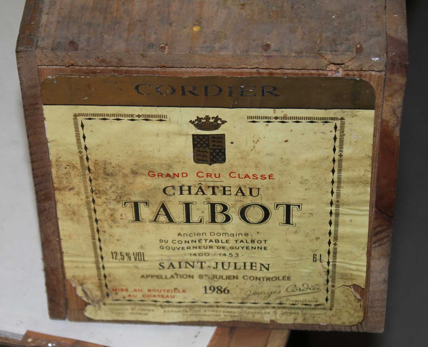 Château Talbot, 1986, Saint-Julien, one imperial (OWC) - Bild 2 aus 2