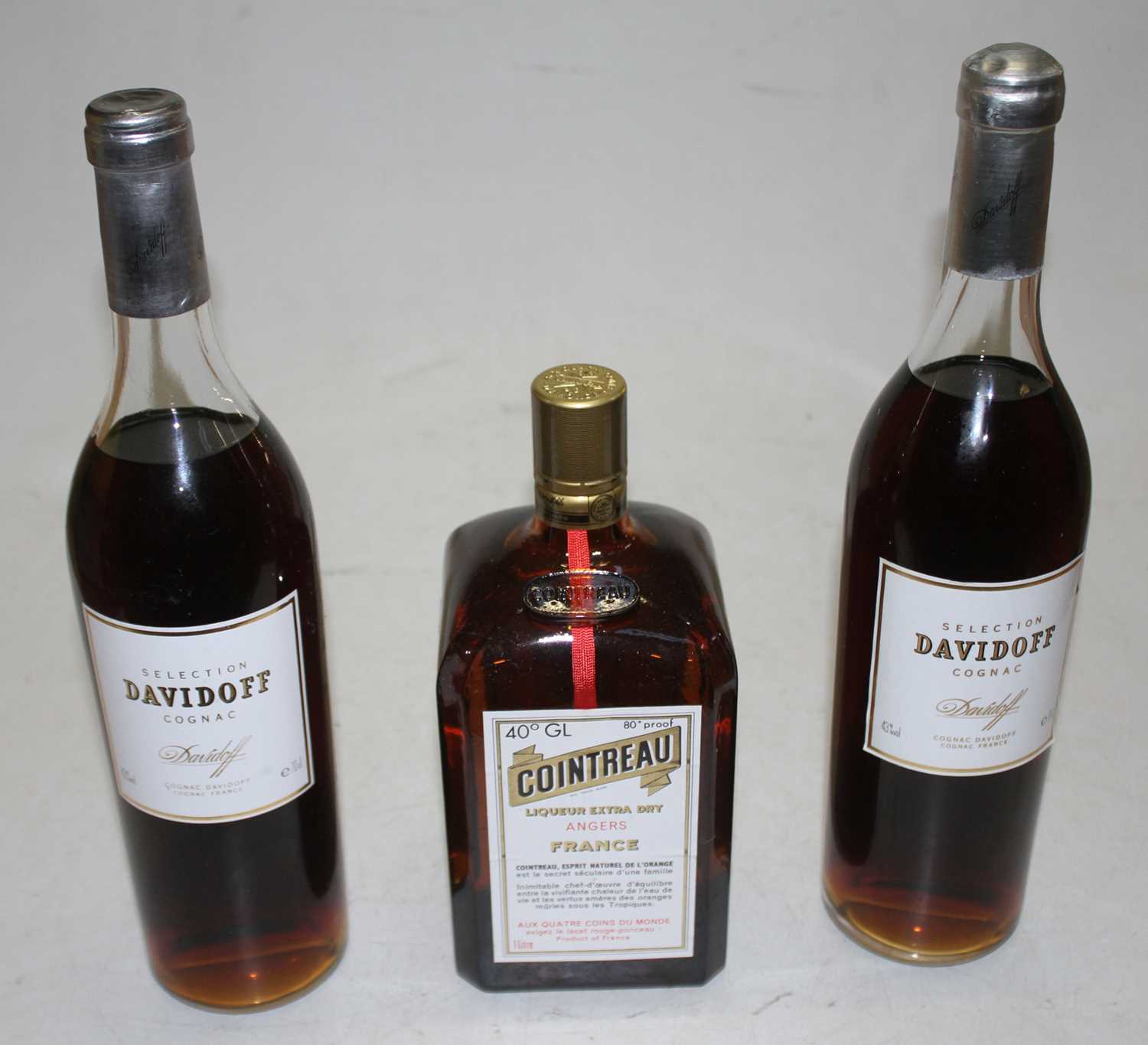 Davidoff Cognac, 70cl, 43%, two bottles; Cointreau, 100cl, 40%, one bottle; Harvey's Bristol - Image 4 of 6