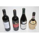 Croft Original Sherry, one bottle; four various bottles of red table wine to include McGuigan