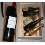 A small selection of dummy wine bottles, to include two 6 litre Imperials for Lealtanza Rioja (one