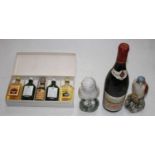 Les Cailloux, 1990, Châteauneauf du Pape, one bottle; Gordon's boxed set of five spirit