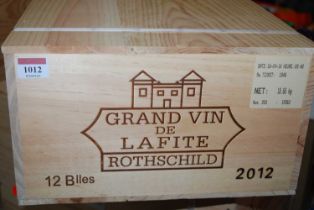 Château Lafite Rothschild, 2012, Pauillac, twelve bottles (OWC) Provenance; From one of the