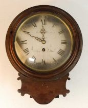 Aaron Austin of Bristol - a George III mahogany droptrunk wall clock, having a signed and silvered