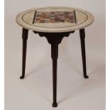 A 19th century marble inlaid circular occasional table, the specimen marble chessboard top inset