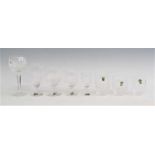 A suite of Waterford Crystal Colleen pattern drinking glasses, comprising twelve large wine glasses,