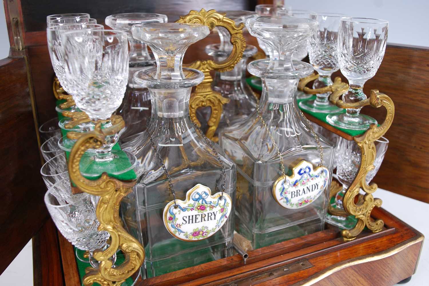 A mid-19th century 20-piece French 'cave à liqueur (tantalus) drinks cabinet, circa 1860, of - Image 2 of 7