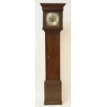 Thomas Akers of Collingbourn - a George III oak longcase clock, the 11" square brass dial having