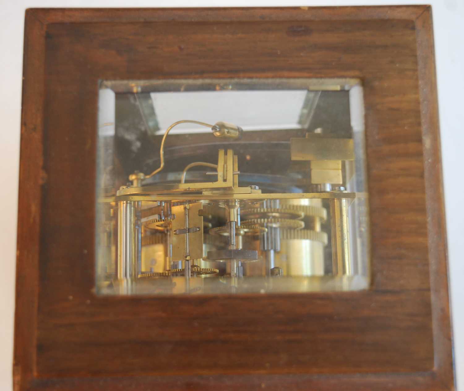 An Edwardian walnut cased four glass bracket clock by Winterhalder & Hoffmeier, signed to the - Image 8 of 8