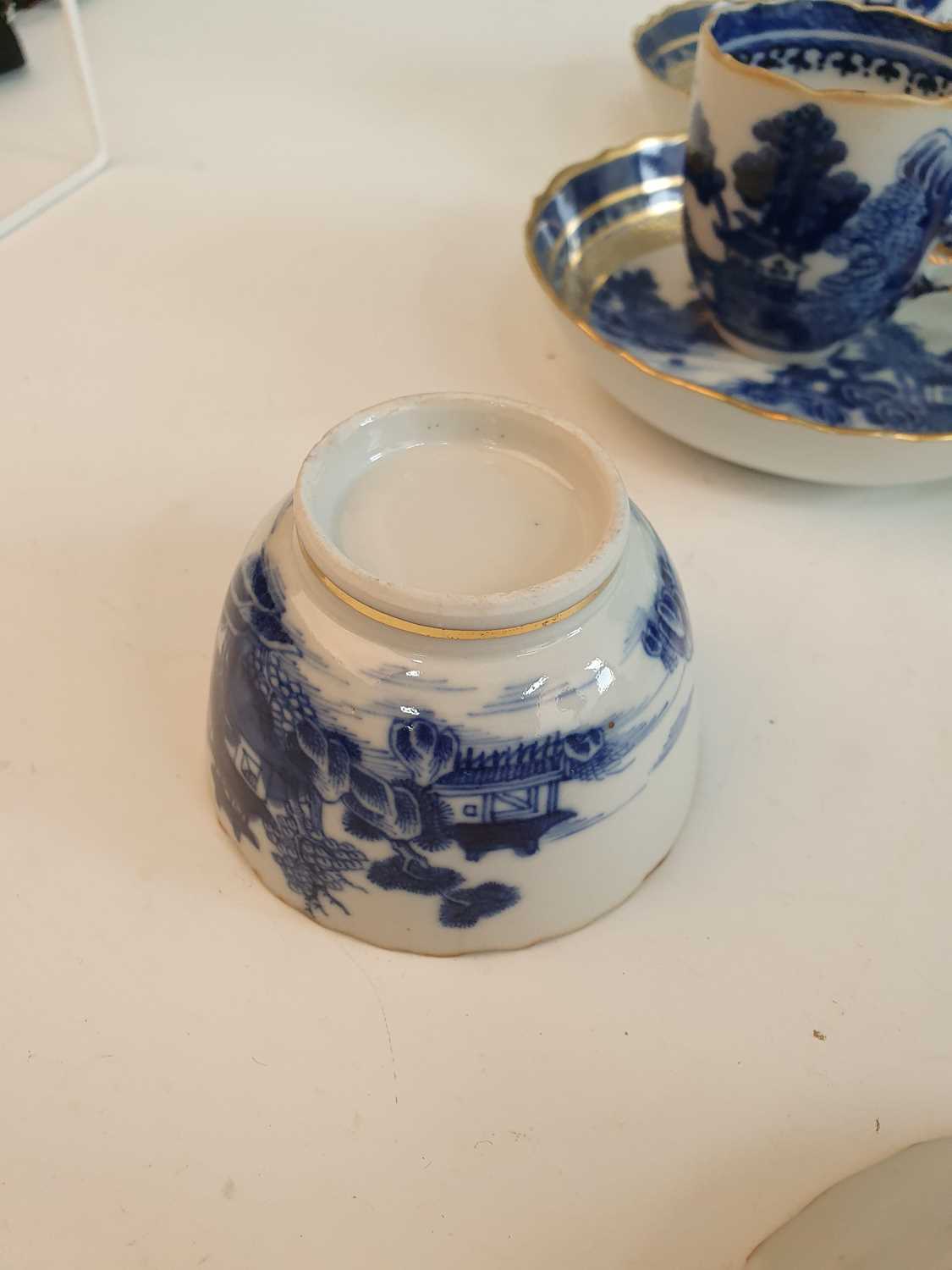 A late 18th century Chinese export blue and white porcelain matched tea and coffee service, - Image 8 of 9