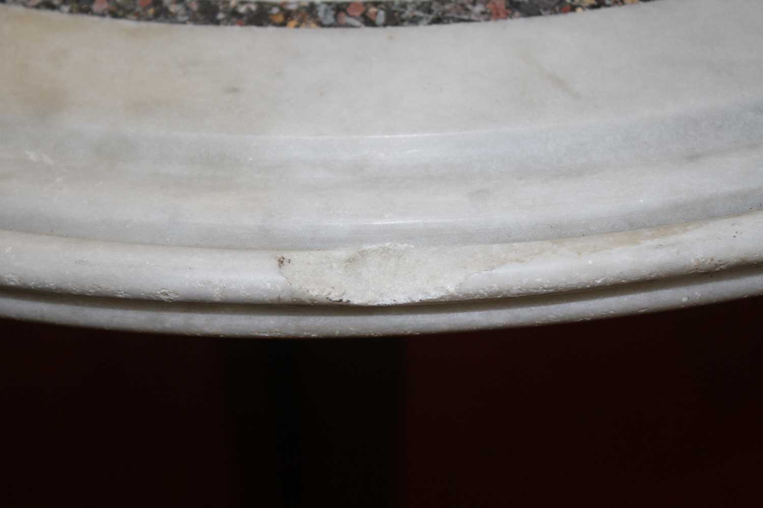 A 19th century marble inlaid circular occasional table, the specimen marble chessboard top inset - Bild 6 aus 8