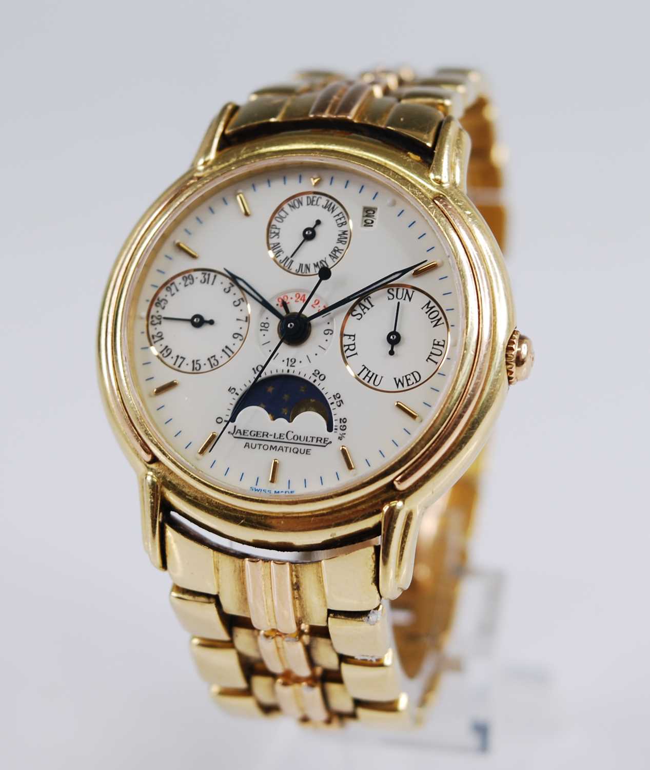 A gent's Jaeger LeCoultre 18ct gold cased Odysseus perpetual calendar watch, ref: 166.7.80, No.
