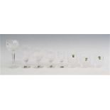 A suite of Waterford Crystal Colleen pattern drinking glasses, comprising fifteen large wine