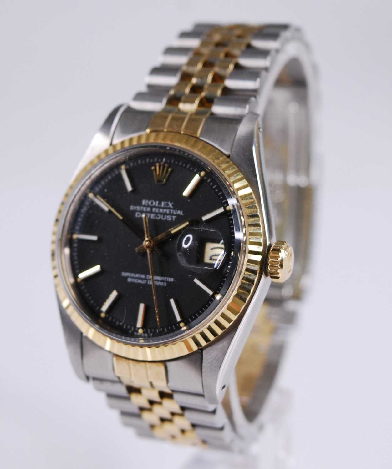 A gent's Rolex Oyster Perpetual Datejust 18ct gold and steel superlative chronometer officially