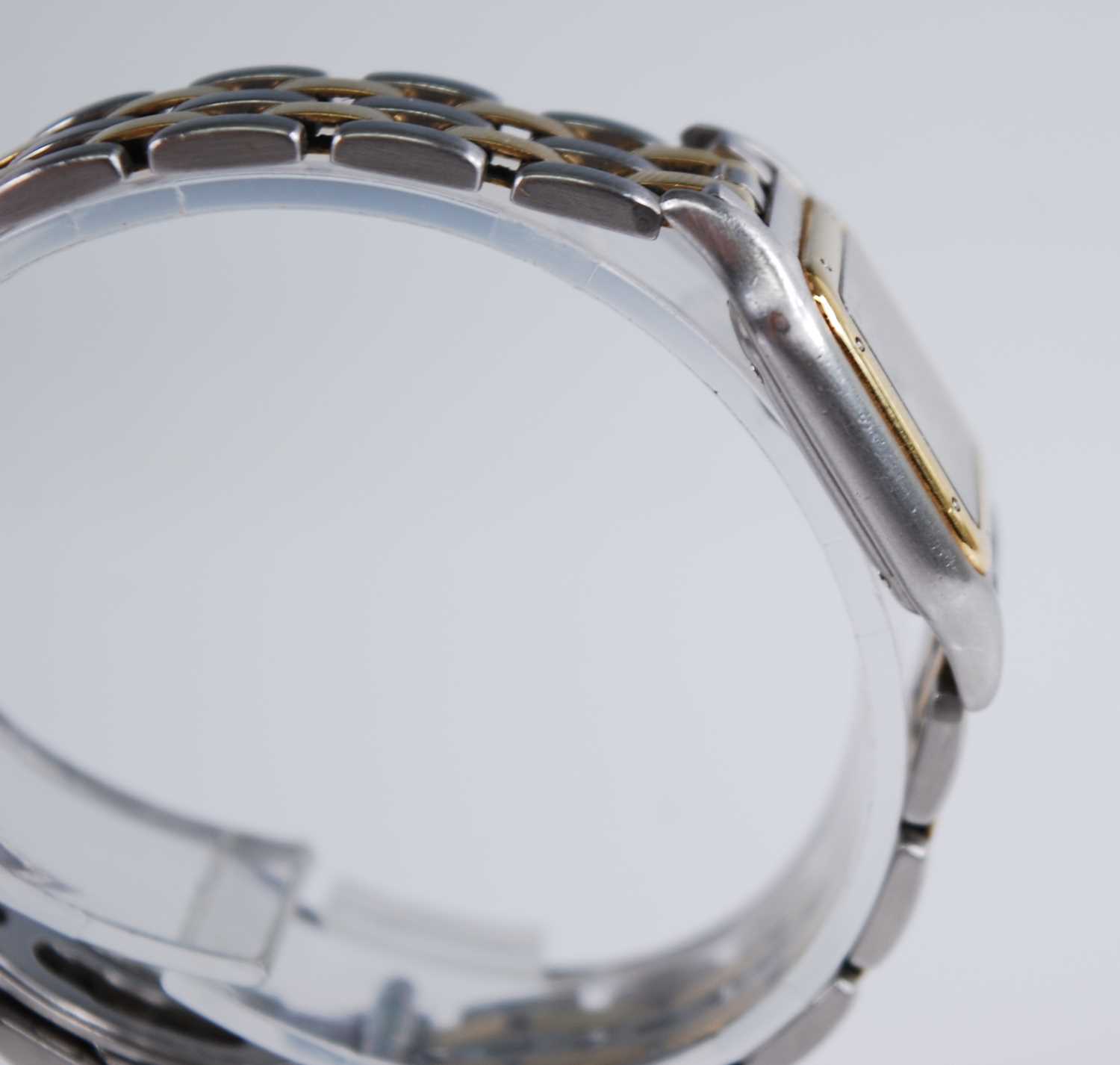 A lady's Cartier 18ct gold and steel Panthere wristwatch, having a signed silvered Roman dial, - Image 4 of 7