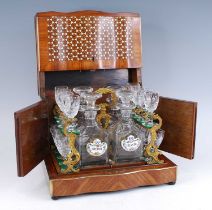 A mid-19th century 20-piece French 'cave à liqueur (tantalus) drinks cabinet, circa 1860, of
