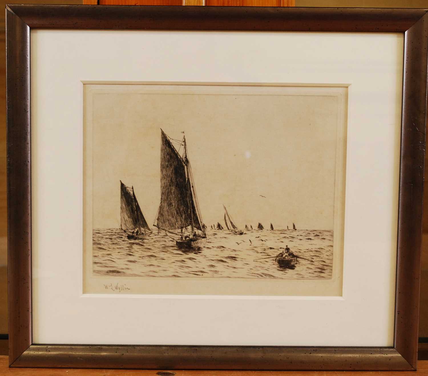 William Lionel Wyllie (1851-1931) - Fishing boats on the Hamilton Bank, drypoint etching, signed in - Bild 2 aus 3