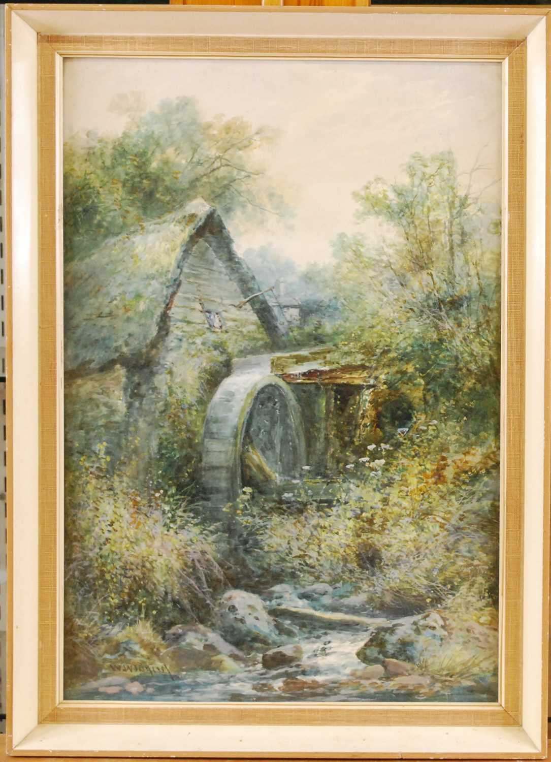 William Widgery (1822-1893) - The Watermill, watercolour heightened with white, signed lower left, - Bild 2 aus 3