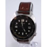 A gent's stainless steel Seiko 150M automatic diver's wristwatch, circa 1970, ref: 6105-8000, No.