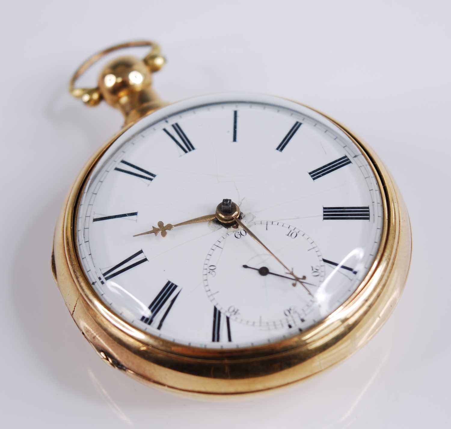 George Orpwood - an early Victorian gent's 18ct gold pair cased pocket watch, having a white