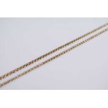 A 9ct gold belcher link guard chain, 13.9g, length 92cm