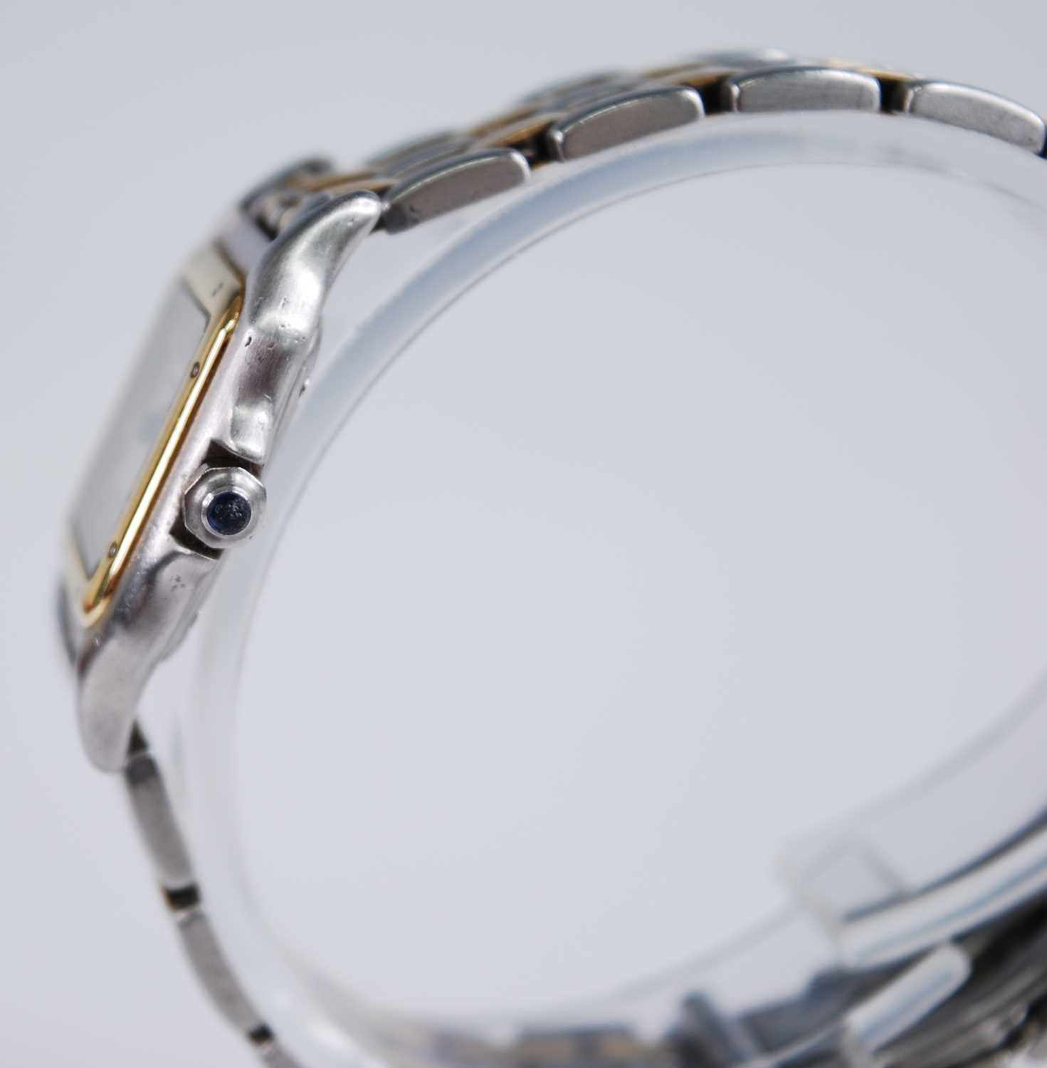 A lady's Cartier 18ct gold and steel Panthere wristwatch, having a signed silvered Roman dial, - Image 3 of 7