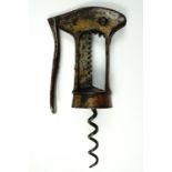 A late 19th / early 20th Century Hipkin's patent "lever-rack" corkscrew