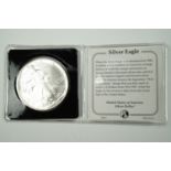 A 1995 United States of America "Silver Eagle" dollar