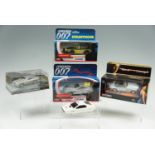 A group of die-cast Corgi and other James Bond 007 cars including a Aston Martin "Vanquish" etc