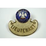 A State of Louisiana Lieutenant's American police cap badge, gilt metal and enamel,