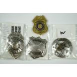 American police breast badges, comprising gilt and enamel Illinois Law Enforcement Special Agent,