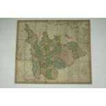A George III wooden jigsaw, "A New Map of England and Wales, Sold by John Wallis at his Map