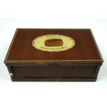 An early 20th Century Hovis bread printed tinplate collapsible sandwich box, 16 cm x 10 cm