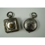 Two late 19th / early 20th Century electroplate sovereign cases