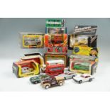 A small quantity of Corgi die-cast model cars including a boxed 1952 Jaguar XK120, an 007 Aston