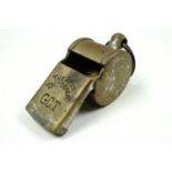 An early 20th Century Hudson's Patent Acme Thunderer pea whistle stamped GCT (Glasgow Corporation