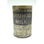 A Ministry of Food "National Household Milk" ration tin