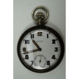 A Second World War British Army GSTP pocket watch by Damas, (running)