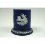 A Nineteenth Century Wedgwood blue jasperware spill vase, 6 cm