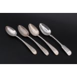 A set of three George III old English pattern Scottish silver table spoons, Robert Gray,