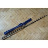 A Pateke Morton 15' three-section carbon fly fishing rod