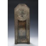 A late 19th / early 20th Century WMF jugendstihl electroplate table clock, 31 cm