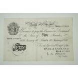 Am O'Brien Bank of England white £5 note