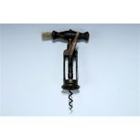 A Victorian Lund's patent London rack corkscrew